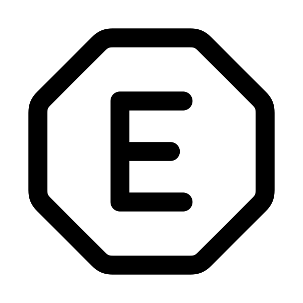 Letter E Octagon