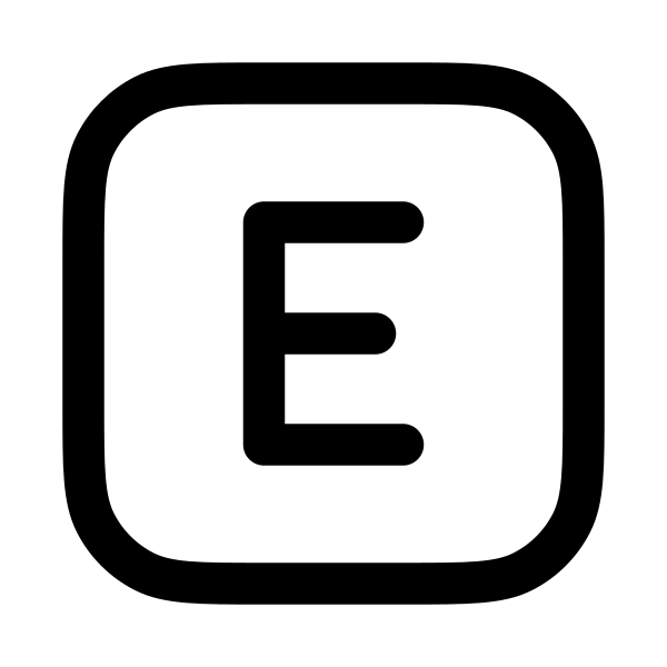 Letter E Square