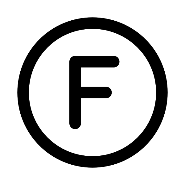 Letter F Circle