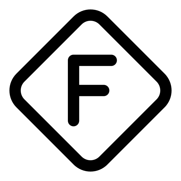 Letter F Diamond