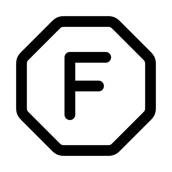 Letter F Octagon
