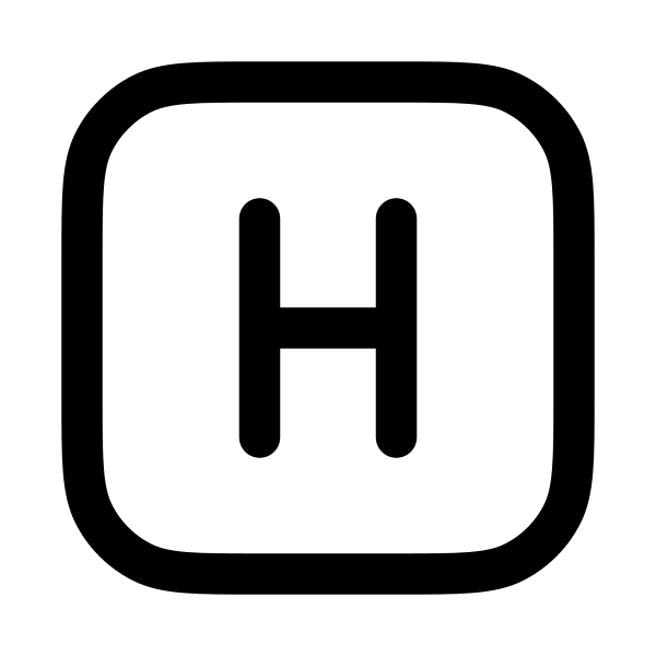 Letter H Square