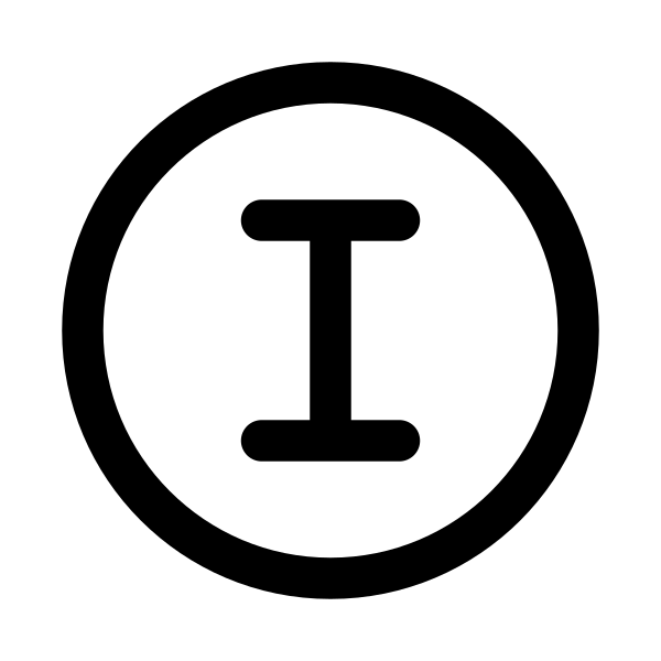 Letter I Circle