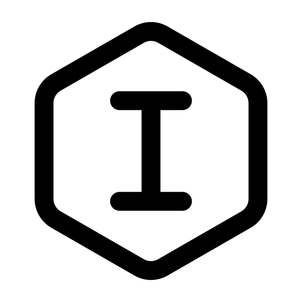 Letter I Hexagon