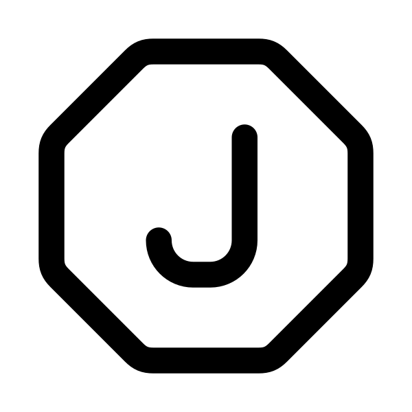 Letter J Octagon