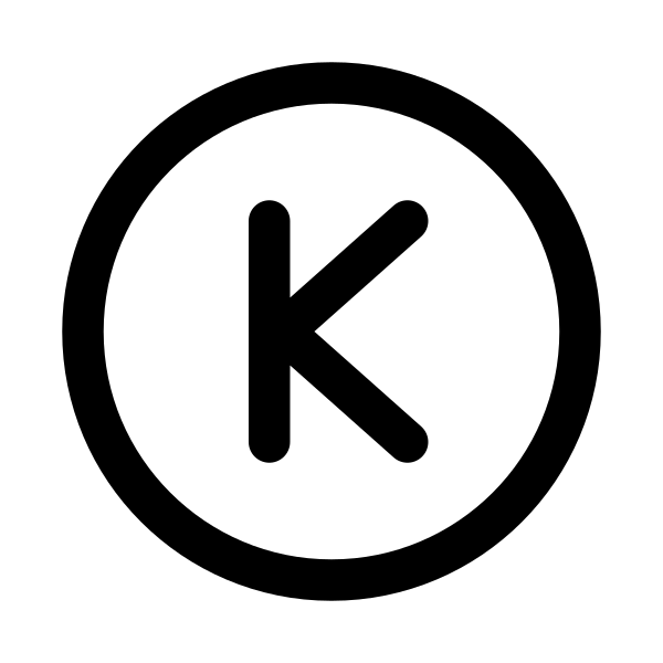 Letter K Circle