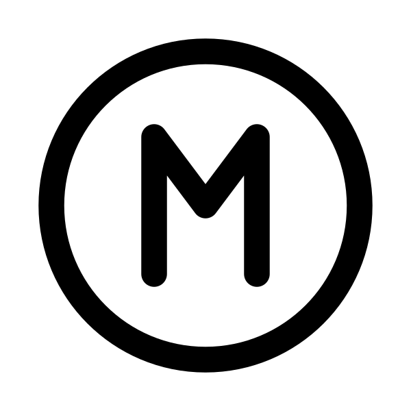 Letter M Circle