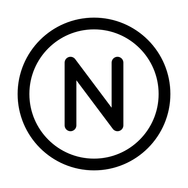 Letter N Circle