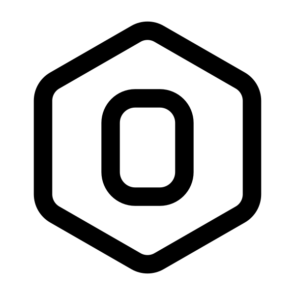 Letter O Hexagon