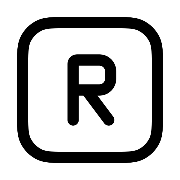 Letter R Square