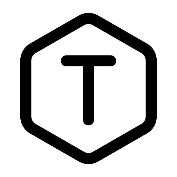 Letter T Hexagon