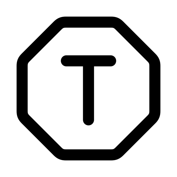 Letter T Octagon