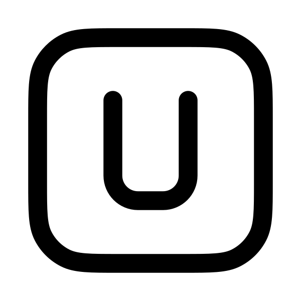 Letter U Square