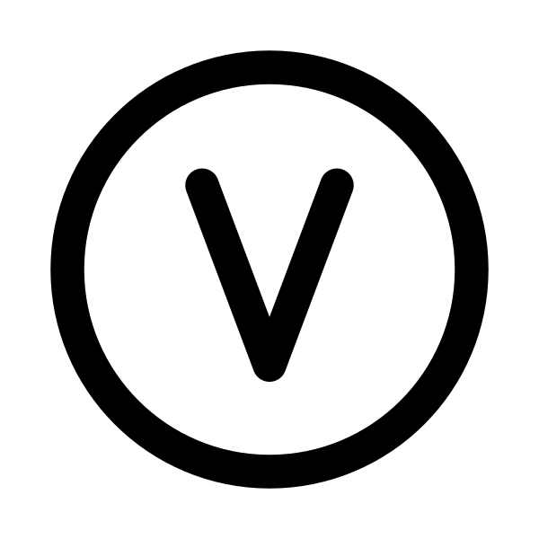Letter V Circle