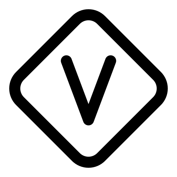 Letter V Diamond