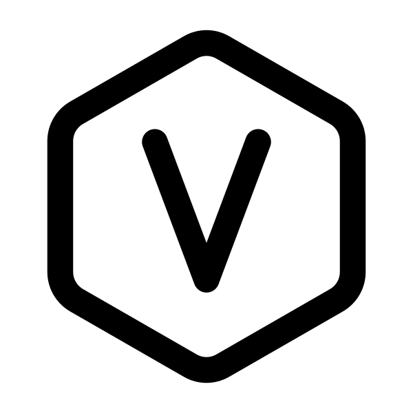 Letter V Hexagon