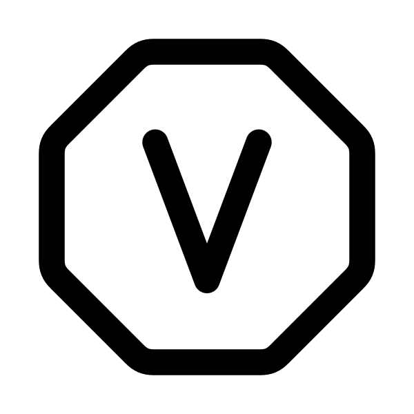 Letter V Octagon