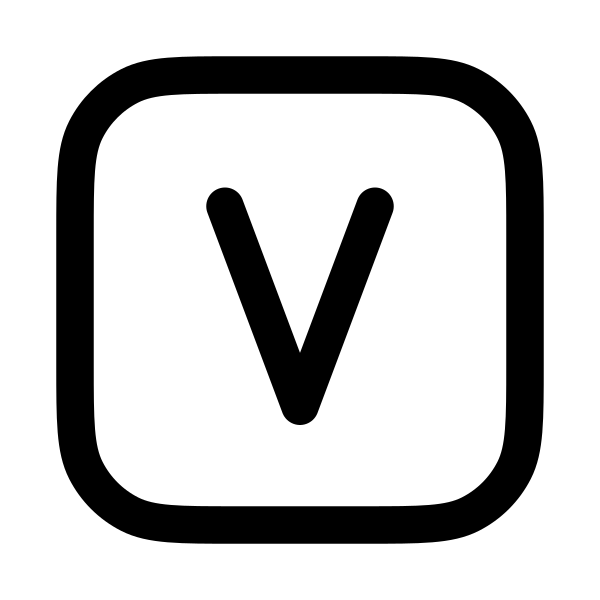 Letter V Square