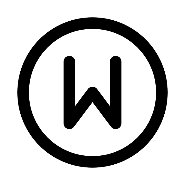 Letter W Circle