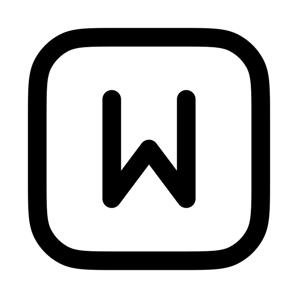 Letter W Square