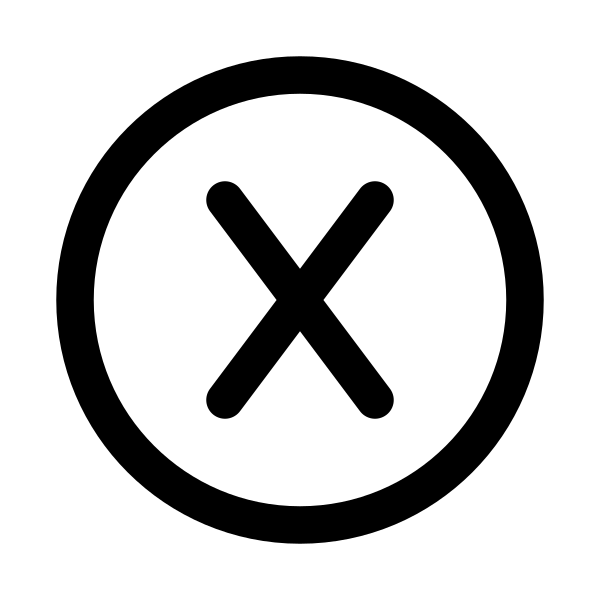 Letter X Circle