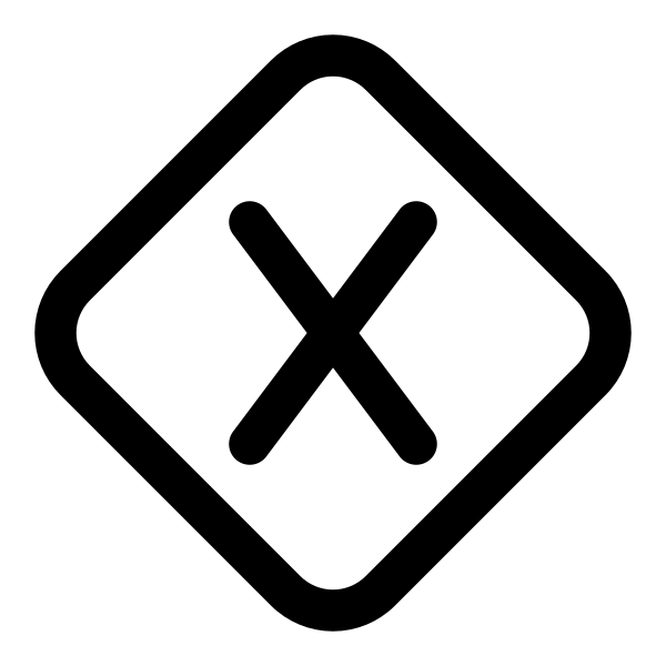 Letter X Diamond