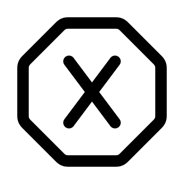 Letter X Octagon