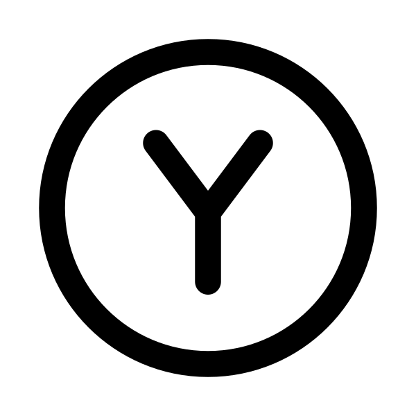 Letter Y Circle