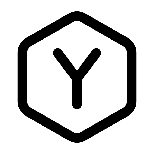 Letter Y Hexagon