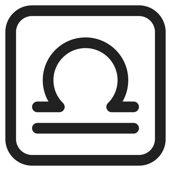 Libra High Contrast Vector