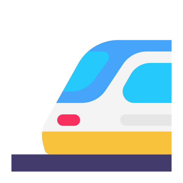 Light Rail Flat Vector