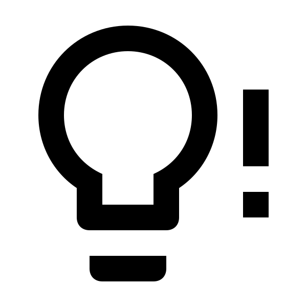 Lightbulb Alert Outline