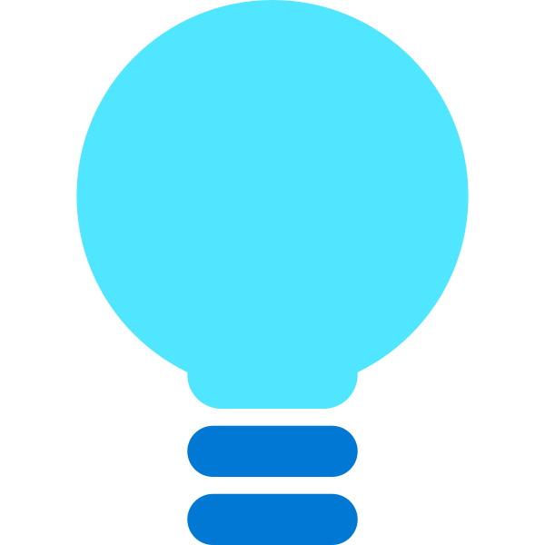Lightbulb Blue Vector