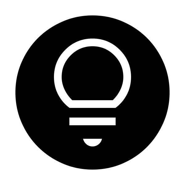 Lightbulb Circle Fill