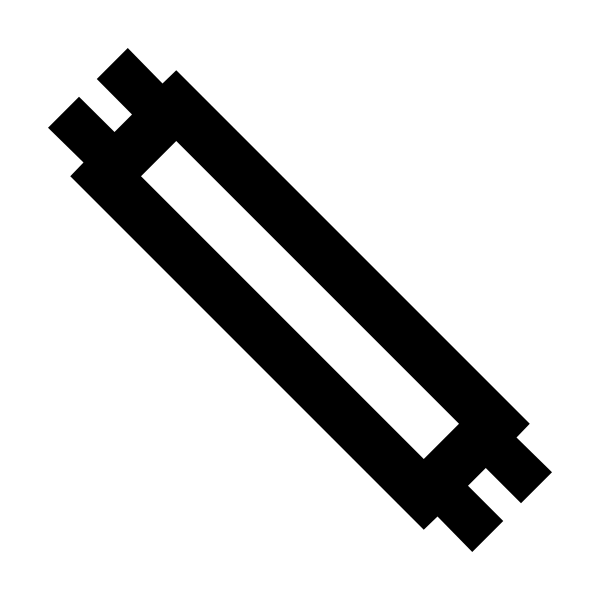 Lightbulb Fluorescent Tube Outline