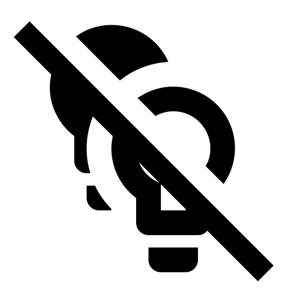 Lightbulb Multiple Off Outline