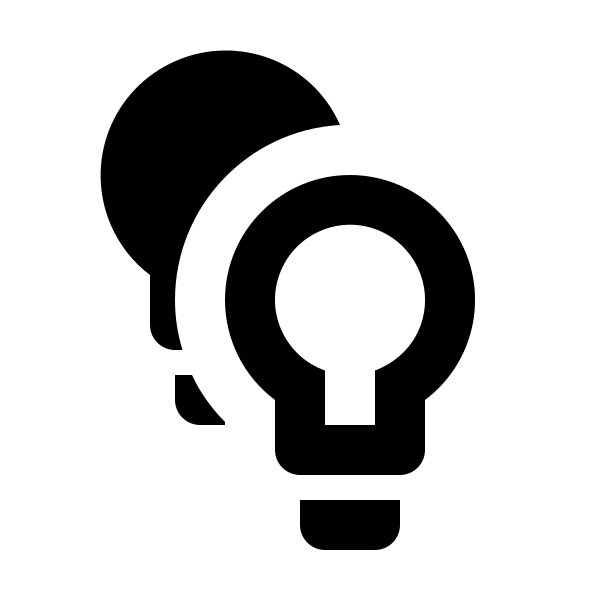 Lightbulb Multiple Outline