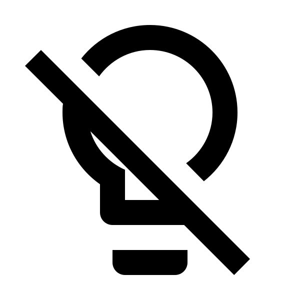 Lightbulb Off Outline