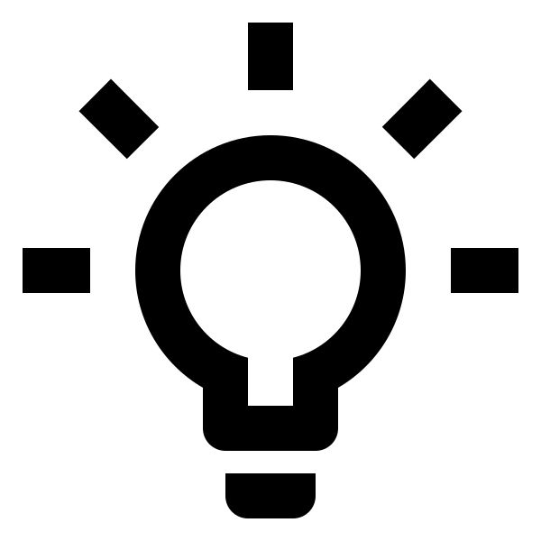 Lightbulb On Outline