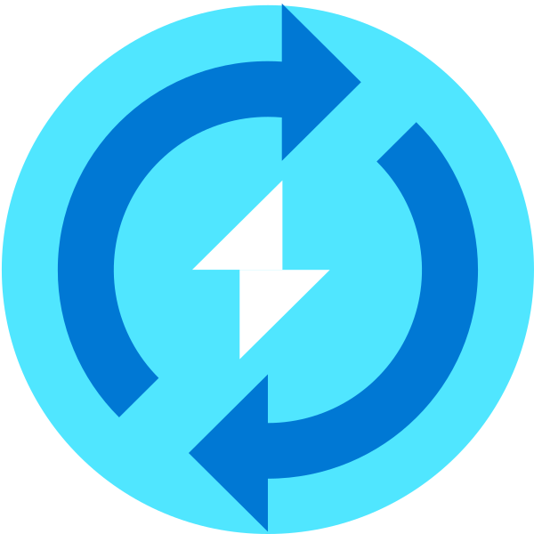 Lightning Circle Arrows Alt Vector