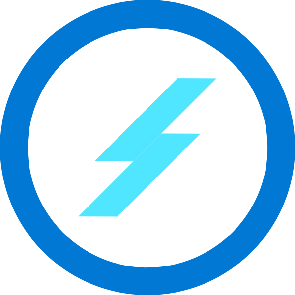 Lightning Circle Blue Vector