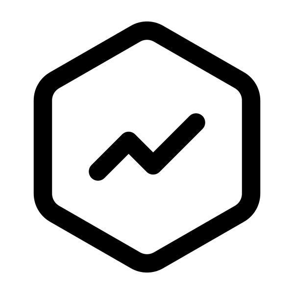 Line Chart Hexagon