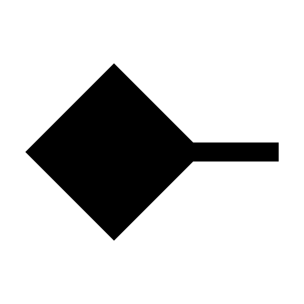 Line Start Diamond Fill