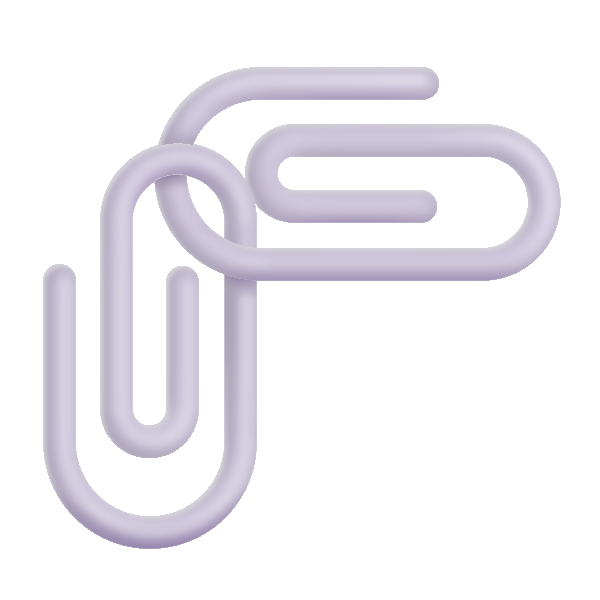 Linked Paperclips Color Vector