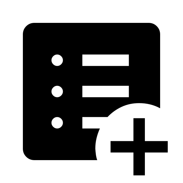 List Alt Add Fill