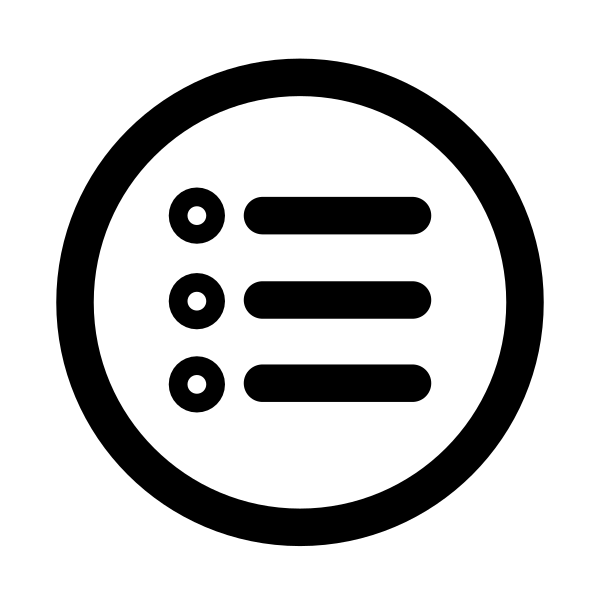 List Circle Outline