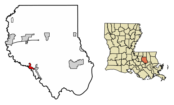 Livingston Parish Louisiana Incorporated And Unincorporated Areas Port Vincent Highlighted