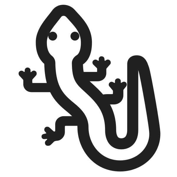 Lizard High Contrast Vector