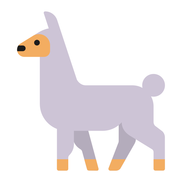 Llama Flat Vector