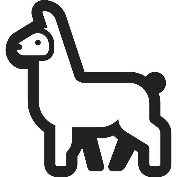 Llama High Contrast Vector